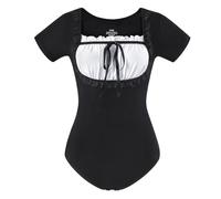 LittleForBig Cotton Romper Onesie Pajamas Bodysuit - Classic Lolita Onesie Black L