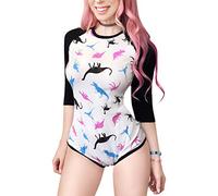 LittleForBig Cotton Romper Onesie Pajamas Bodysuit-Dinosaurs Baseball Reglan Sleeves L Black