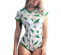 LittleForBig Cotton Romper Onesie Pajamas Bodysuit-Dinosaurs Pattern XS