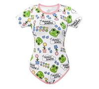LittleForBig Cotton Romper Onesie Pajamas Bodysuit - Puddle Jumper Onesie Pink S