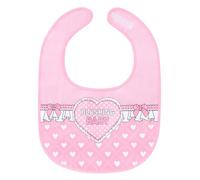 LittleForBig Cotton Waterproof Babydoll Printed Adult Bib with Adjustable Hook-and-Loop Fastener Closure - Blushing Baby Adult Bib