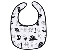 LittleForBig Cotton Waterproof Printed Adult Bib with Adjustable Hook-and-Loop Fastener Closure - Halloween Themed Adult Bib