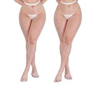 LittleForBig High Waist Night-Glow Fishnet Tights 2 Pairs of Mesh Net White Stockings