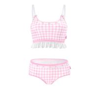 LittleForBig Lacy Trim Women Nightwear Strap Sleepwear Cami Top Shorts Lingerie Loungewear Babydoll Gingham Lolita Bralette Set Pink S