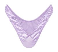 LittleForBig Little Secret Thong Tucking Gaff Panties Smooth Silky Hidden Gaff Shaping Brief for Crossdressers Transgender Individuals LightPurple XXXL