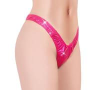 LittleForBig Little Secret Thong Tucking Gaff Panties Sparkle Metallic Hiding Gaff Shaping Briefs for Crossdressers Transgender Hot Pink M