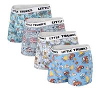 LittleForBig Men’s Breathable Durable Cotton Underwear Moisture-Wicking Cars Little Trunks 4 Pack Boxer Briefs Set Multicolor XS