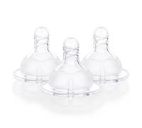 LittleForBig Silicone Soft Touch Adult Bottle Nipples Replacement Teat Compatible with LittleForBig Bottles - Spiral Texture 3-Pack