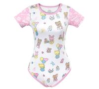 LittleForBig Silky Romper Onesie Pajamas Bodysuit - Baby Cuties Onesie Pink XL