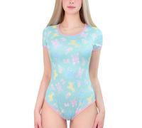 LittleForBig Silky Romper Onesie Pajamas Bodysuit - Baby Parade Onesie Green XL