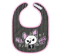 LittleForBig Silky Waterproof Babydoll Printed Adult Bib with Adjustable Hook-and-Loop Fastener Closure - Bella Goth Brat Adult Bib