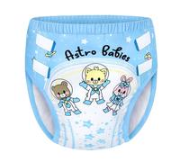 LittleForBig Soft Silky Underwear Comfortable Washable Reusable Adult Training Pants - Astro Babies Blue L