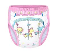 LittleForBig Soft Silky Underwear Comfortable Washable Reusable Adult Training Pants - Little Circus Pink L