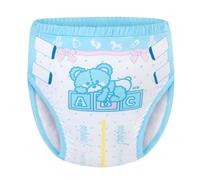 LittleForBig Soft Silky Underwear Comfortable Washable Reusable Adult Training Pants - Potty Pants Blue L