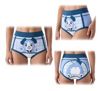 LittleForBig Soft Silky Underwear Comfortable Washable Reusable Waterproof Adult High-Waisted Briefs Training Pants - Little Blue XS