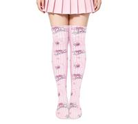 LittleForBig Thigh High Bunnies & Bows Usagi Over the Knee Milk Silk Stockings