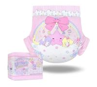 LittleForBig Ultra Absorbent 7000 mL Adjustable Hook-and-Loop Fastener Closure Adult Printed Cloth Back Diaper 10 Pieces - Fairy Littles in Dreamland (X-Large 48"-56")