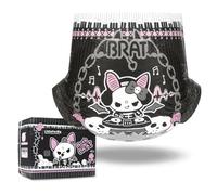 LittleForBig Ultra Absorbent 7000 ml Adult Printed Diaper 10 Pcs Goth Brat | High Absorbency Core Advanced Leak Guards Soft Skin-Friendly Padding Tear Protection Adjustable Tapes Secure Comfortable Fit