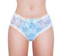 LittleForBig Unisex Hipster Briefs Cottagecore Pattern Mesh Shaping Tucking Gaff Briefs for Sissies Crossdressers Transgender Individuals Blue XL