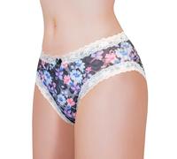 LittleForBig Unisex Hipster Briefs Cottagecore Pattern Mesh Shaping Tucking Gaff Briefs for Sissies Crossdressers Transgender Individuals Black L