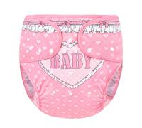 LittleForBig Washable Adjustable Reusable Waterproof Cloth Adult Diaper Wrap Cover - Blushing Baby M