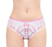 LittleForBig Women's Ladies Soft Cotton Underwear Comfortable Hipster Briefs Babydoll Baby Usagi 'Oopsie' Potty Pants Pink XXL