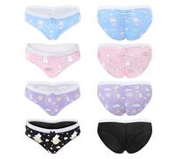 LittleForBig Women's Ladies Soft Smooth Silky Underwear Comfortable Hipster Briefs Babydoll Dreamy Galaxy 4 Pack Panties Set XS Multicolor