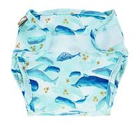 LittleLamb Reusable Nappy Wrap, Ideal Cover for Regular Baby Nappies, Stretchy and Breathable, Washable, Excellent Containment, Size 1, Under The Sea Pattern