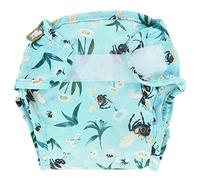 LittleLamb Reusable Nappy Wrap, Ideal Cover for Regular Baby Nappies, Stretchy and Breathable, Washable, Excellent Containment, Size 2, Bumble Bee Blues Pattern