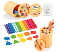 LittleLamb Shape & Color Sorting Montessori Toy for Toddlers 1-3 with Dual Lids - Silicone Sensory Toys, Educational Preschool Toy for Fine Motor Skills, Learning & Restaurant Play for Boys and Girls