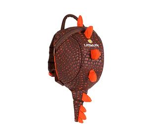LittleLife Animal Toddler Backpack With Safety Rein, Spike The Dinosaur | Cute rucksack with second function as a fully tested & approved safety harness, for children 1-3 years. 2L capacity