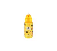 LittleLife Children's Water Bottle With Easy-Access Lid & Straw, 400ml, Yellow Safari