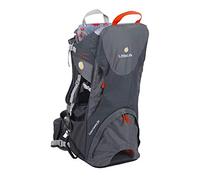 LittleLife Cross Country S4 Child Carrier | Baby Carrier, Grey, One Size | Adjustable back carrier for long walks. Includes sun shade, foot stirrups & viewing mirror. Max Load 15kg, Weight: 2kg