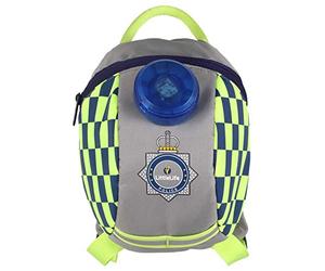 LittleLife Emergency Services Toddler Backpack with Safety Rein, White, Grey and Blue