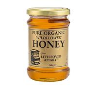 Littleover Apiaries Organic Wildflower Clear Honey 340g-4 Pack