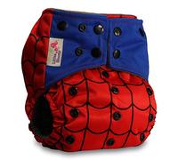 Littles & Bloomz, Reusable Pocket Real Cloth Nappy Washable Diaper Bamboo Charcoal, Pattern 13, Without Insert