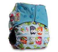 Littles & Bloomz, Reusable Pocket Real Cloth Nappy Washable Diaper Bamboo Charcoal, Pattern 24, with 2 Microfibre Inserts