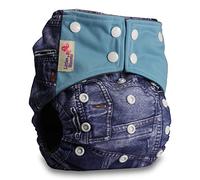 Littles & Bloomz, Reusable Pocket Real Cloth Nappy Washable Diaper Bamboo Charcoal, Pattern 31, with 1 Charcoal Insert