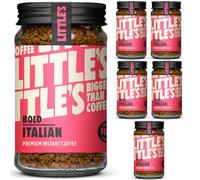Little's Bold Italian Instant Coffee, 6 Pack (100g x 6) - Premium Instant Coffee, Rich & Smooth - Vegan Friendly, Low Calories, No Added Sugar