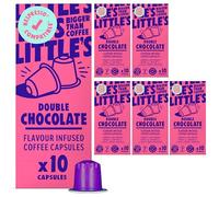 Little's Double Chocolate Flavour Nespresso Compatible Coffee Capsules, 10 x 6 pack (60 Capsules) - Nespresso Compatible Coffee Pods - Vegan Friendly, Low Calories, No Added Sugar