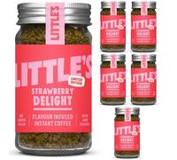 Little's Instant Coffee (Pack of 6) Strawberry Delight Flavoured Coffee Powder - Freeze Dried Coffee Instant, Infused with Strawberry - Perfect for Iced Coffee - 6 x 50g