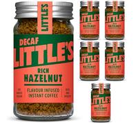 Little's Rich Hazelnut Flavoured Decaf Instant Coffee, 6 Pack (50g x 6) | Decaffeinated Coffee, Rich & Smooth, Infused With Rich Hazelnut Flavour - Vegan Friendly, Low Calorie, No Added Sugar