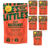 Little's Rich Hazelnut Flavoured Ground Coffee, 6 Pack (100g Pouch x 6) - Rich & Smooth Ground Coffee, Infused With Vanilla Flavour - Vegan Friendly, Low Calories, No Added Sugar