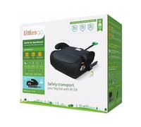 Littlesgo IFix Booster Seat, i-Size ISOFIX Car Seat, for Child from 125-150cm (3-12 Years, Group 2/3), Portable, Triple Foam Layers for Comfortable Travel, ECE R129, Darkgrey - Black, 1 Pack