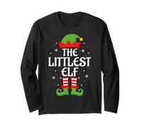 Littlest Elf Xmas Family Matching Elf Squad Christmas Long Sleeve T-Shirt