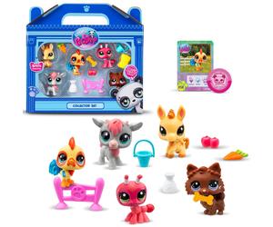 Littlest Pet Shop Collectors 5 Pack Barnyard | The Pack Contains 5 LPS Mini Pet Toys 7 Accessories 1 Collector Card And 1 Virtual Code | Collectable