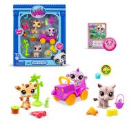 Littlest Pet Shop Safari Play Pack - Gen 7 Pets #53 #54 #55 Authentic LPS Bobble Head Figure Collectible Imagination Toy Animal Kidults Gi