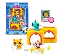 Littlest Pet Shop Tiki Jungle Playpack | The Pack Contains 3 LPS Mini Pet Toys 3 Accessories 1 Collector Card And 1 Virtual Code | Collectable Toys For Girls And Boys