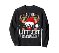 Littlest Reindeer Christmas Family Matching Group Funny Xmas Sweatshirt