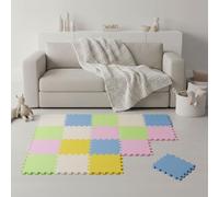 LittleTom 18 Pieces Baby Play Mat for Newborns from Day 1-30x30 cm EVA Foam Tiles - Soft Crawling Surface for Toddlers - Puzzle Floor Squares for Kids - Non-Slip Play Area for Indoor & Outdoor Use